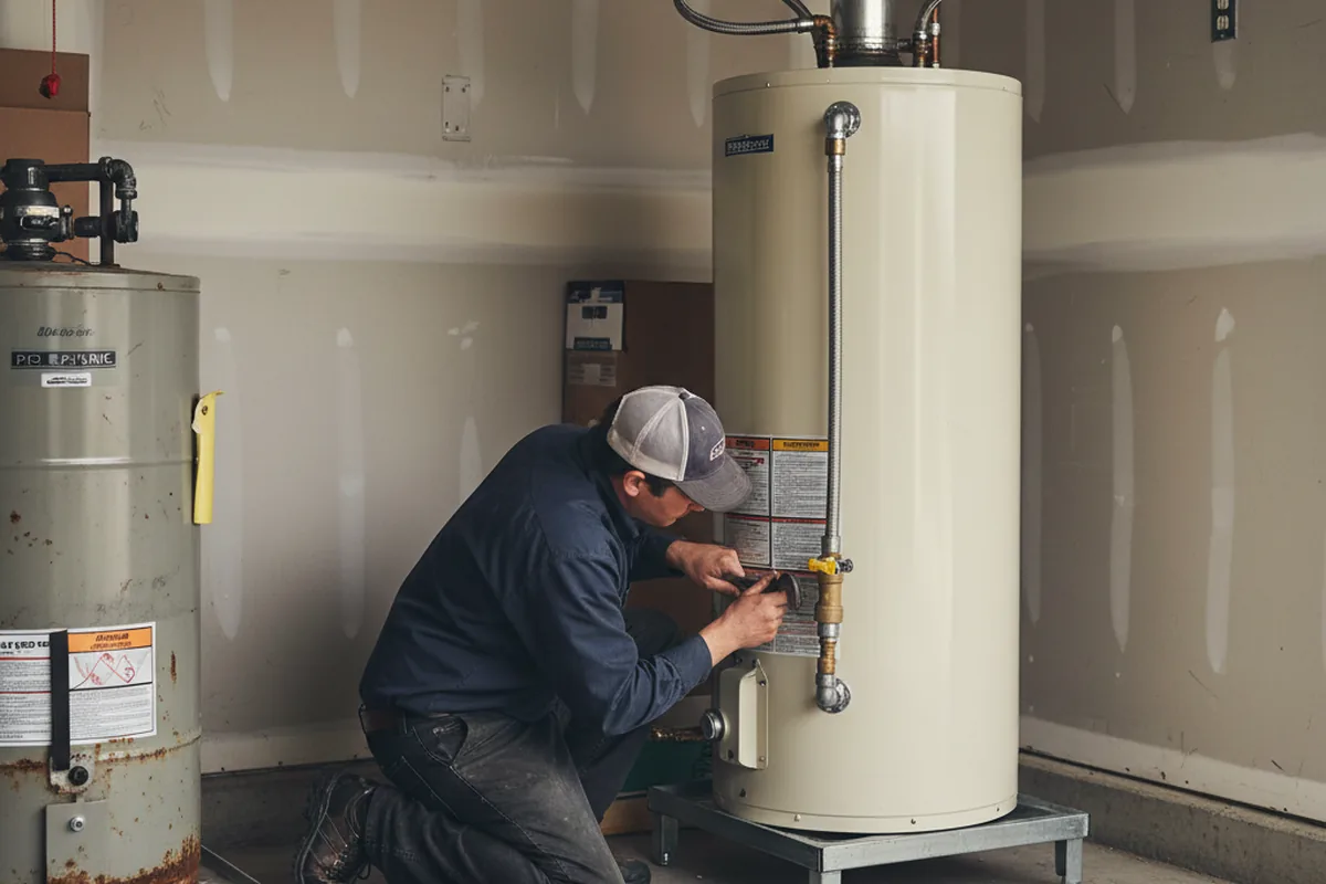 Water heater and shutoff valve replacement in Oxford